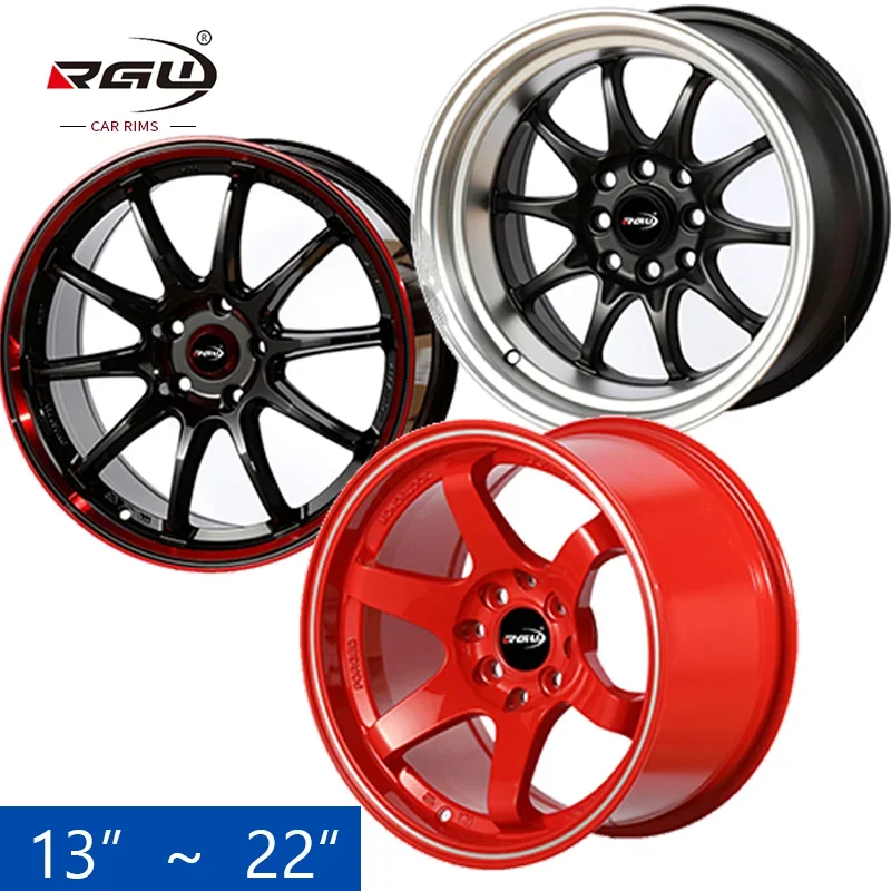 cerchi in lega rines 4/100 4x114.3 4hole jante 5x110 15x8 4x100 5 hole rin 14 15 16 17 r18 inch car mags rim alloy wheels 4 hole