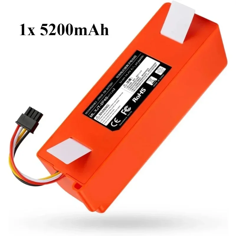 BRR-2P4S-5200S Robotic Vacuum Cleaner Replacement Battery for Xiaomi Roborock S55 S60 S65 S50 S51 S5 MAX S6