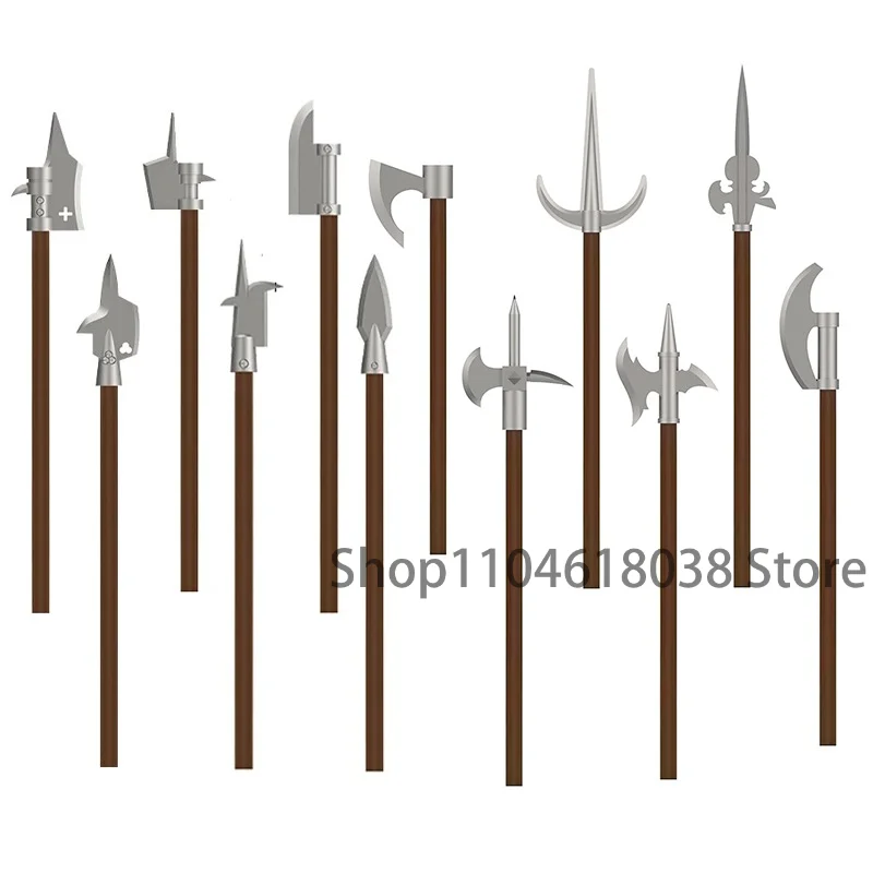Medieval Castle Figures Building Blocks Military Accessories Roman Round Shield Dual Scabbard Apron Skirt Armor Cloak MOC Bricks