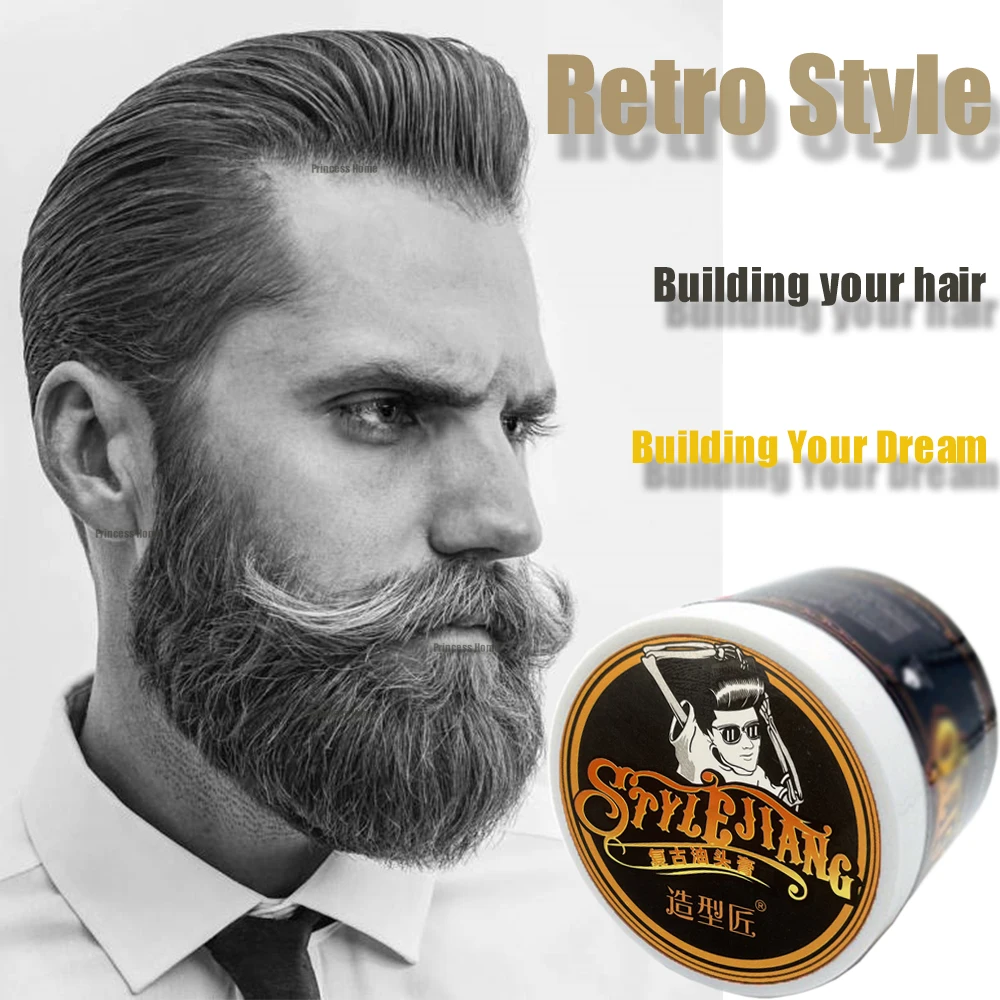 Strong style restoring Hair Pomade Hair wax skeleton cream slicked oil mud keep hair men oil No residue Wholesale