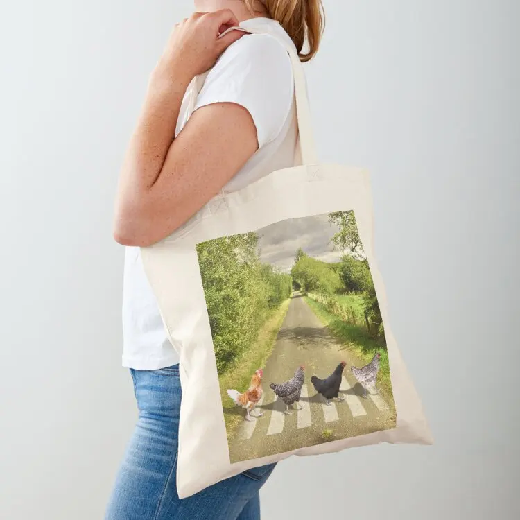 

Chicken Abbey Road Tote Bag foldable reusable bag reusable grocery bags Cloth bags the tote bag