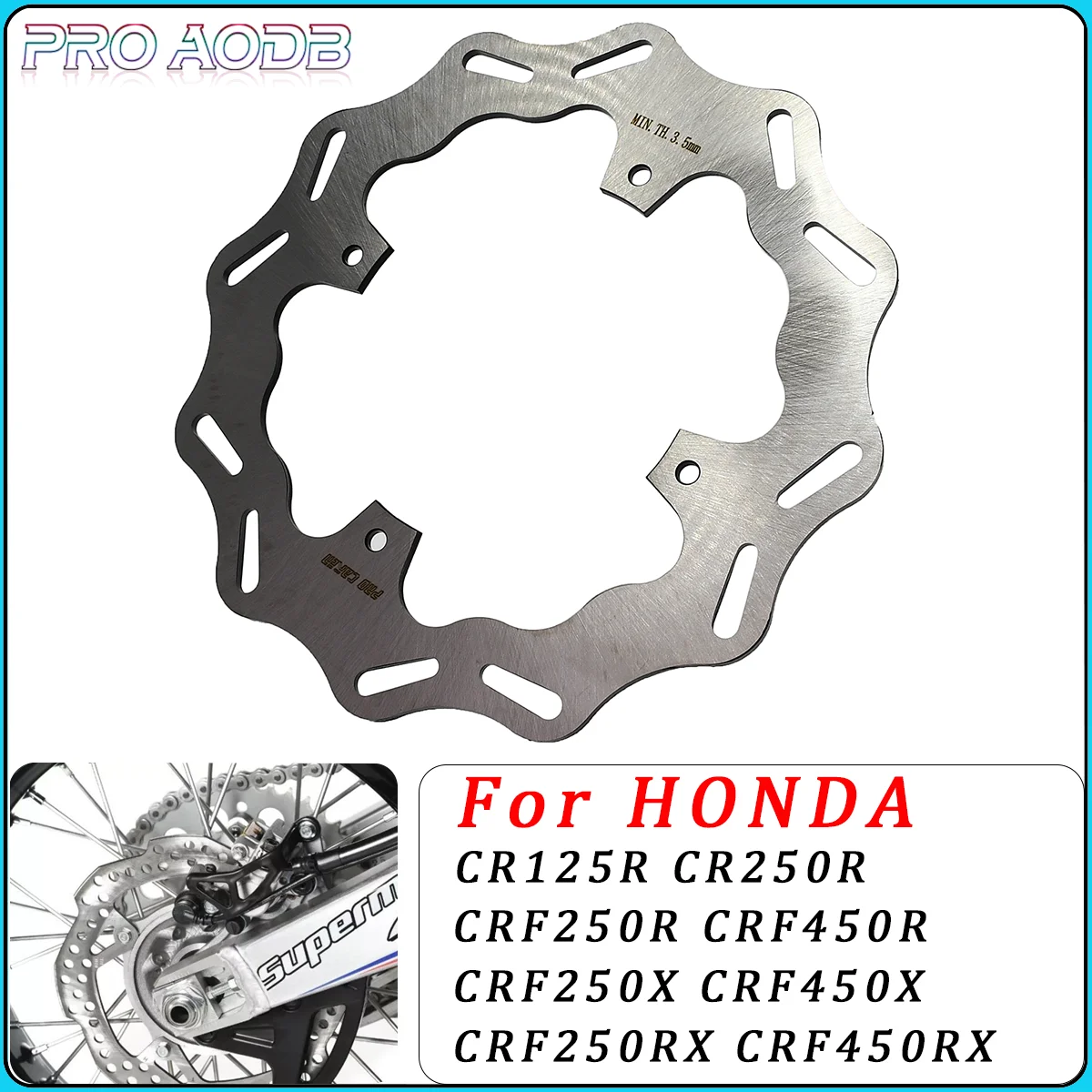 

Motorcycle 240mm Front Rear Brake Disc Rotor For Honda CRF250X CRF450X 2004-2021 CRF250R CRF450R 2002-2021 CRF250RX CRF450RX