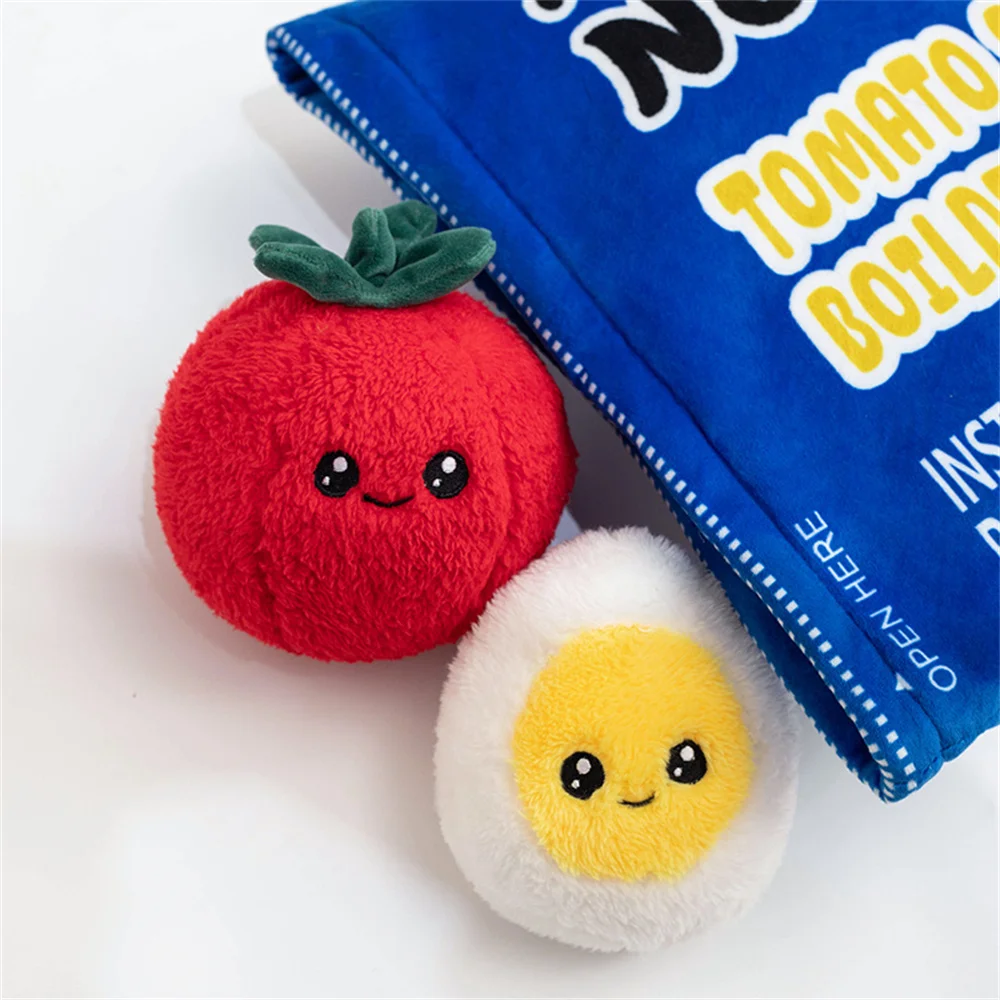 وسادة على شكل كيس وجبات خفيفة، لعبة محشوة على شكل رامن فوري، هدايا للأطفال في أعياد الميلاد وعيد الكريسماس، وسادة عناق على شكل حيوان الأكسولوتل