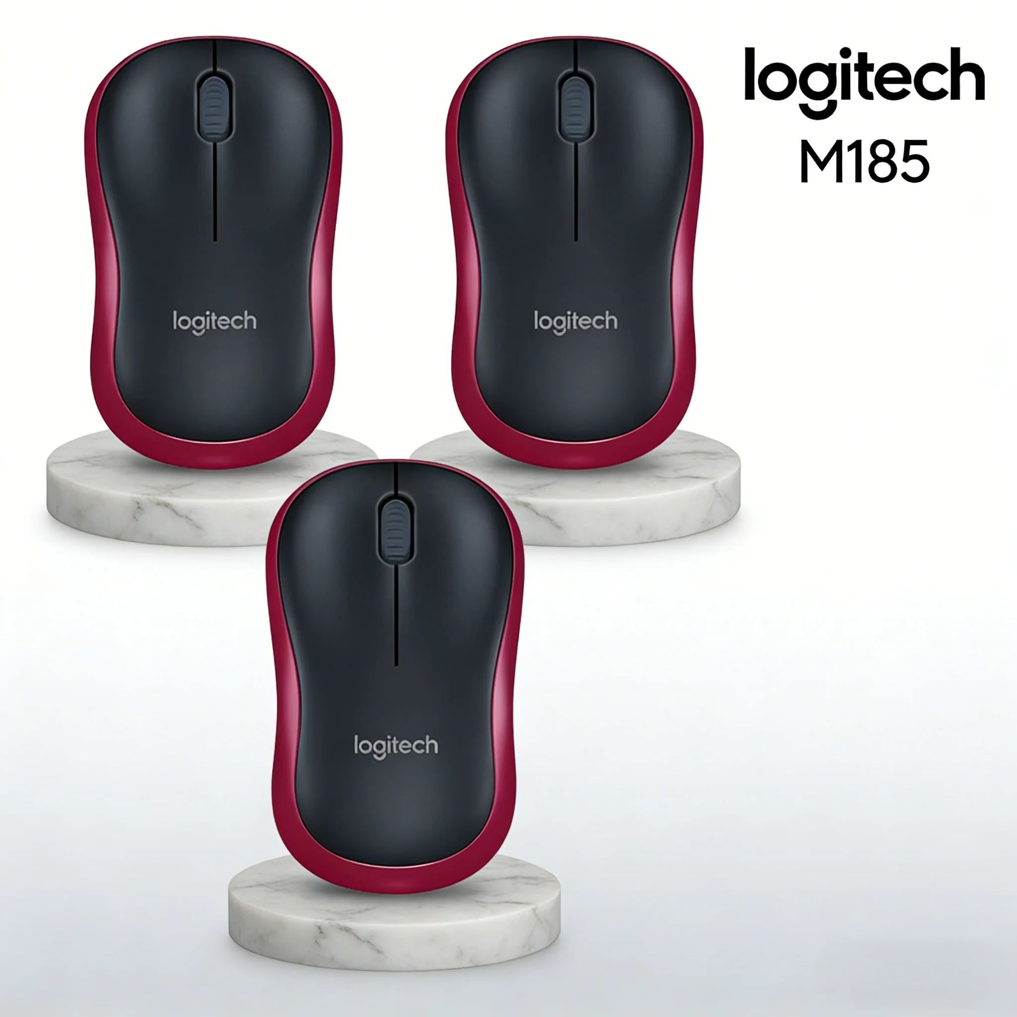 

Беспроводная мышь Logitech M185 с симметричным обтекаемым дизайном для студентов, подходящая для использования обеими руками