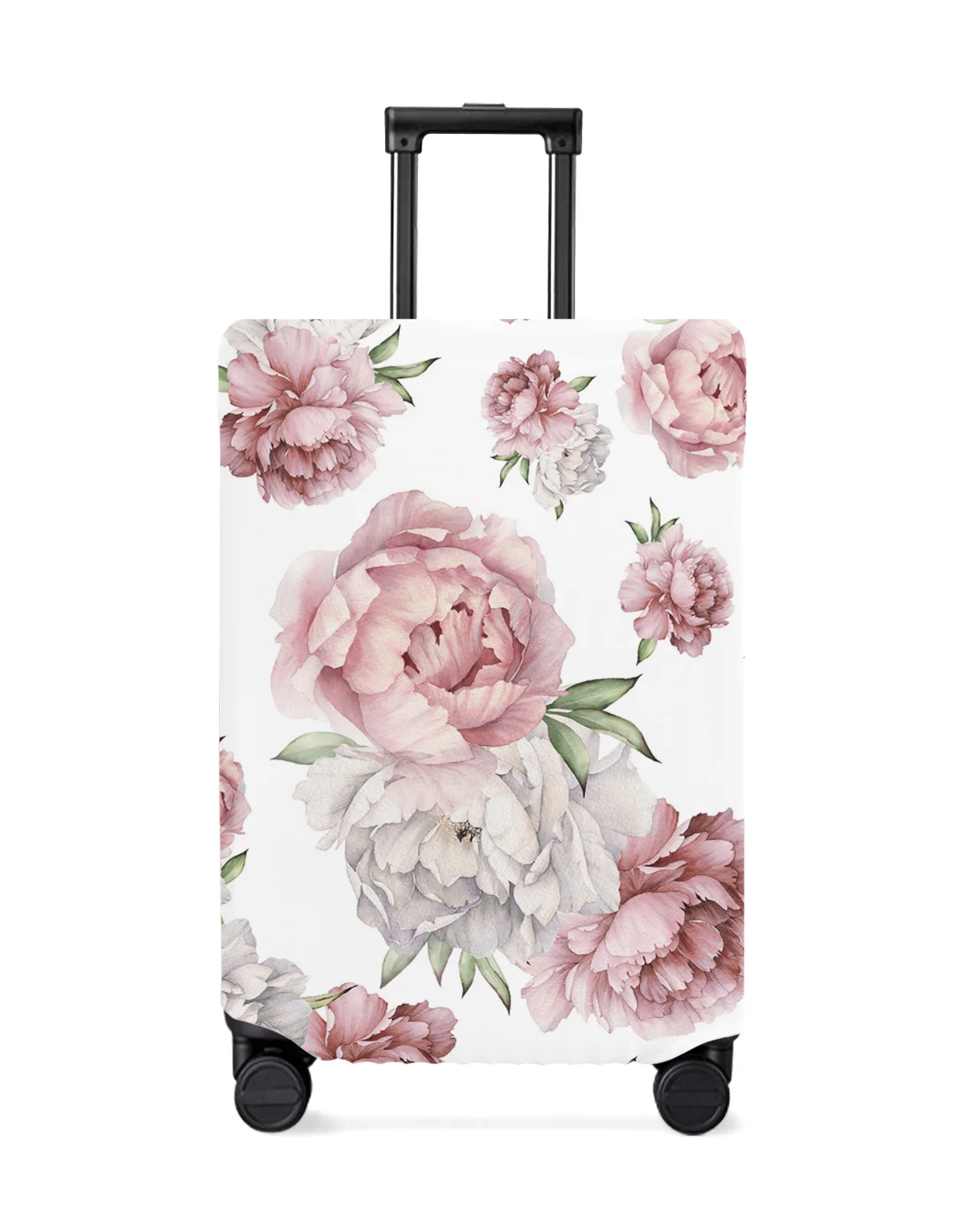 

Vintage Flowers Pink Peony White Travel Luggage Protective Cover Travel Accessories Suitcase Elastic Dust Case Protect Sleeve