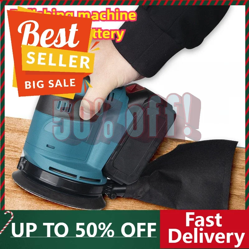 

【Fast Delivery】3 Speed Cordless Orbital Sander Wood Grinder Polishing Electric Grinding Woodworking Grind For 18V Battery