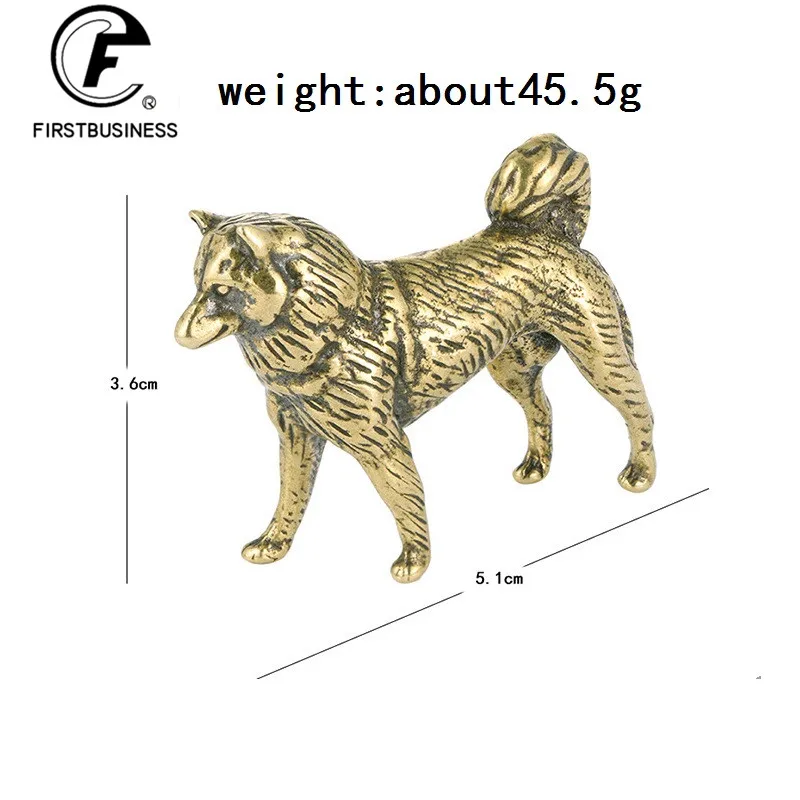 New designer Brass Cute Puppy Figurine Miniature Tea Pet Animal Dog Statue Crafts Collection Office Desk Ornament Home Decor