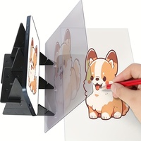 1pc Portable Optical Drawing Tablet Plastic Image Tracking Board with Adjustable Stand for Beginner Sketchers Art Easel