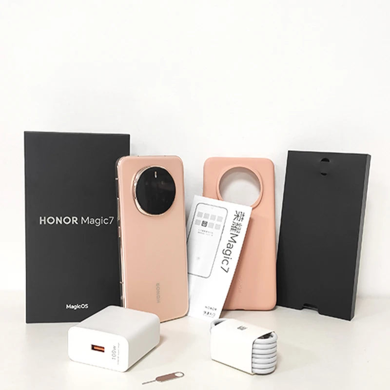 오리지널 Honor Magic 7 휴대폰, 스냅드래곤 8 엘리트, 안드로이드 15.0, OTA, 6.78 인치, OLED, 120HZ, 50.0MP 카메라, 5650mAh, 100W 충전, IP69