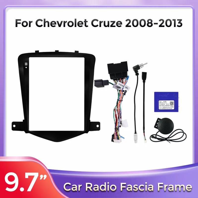 9.7inch For Telsa Screen Car Radio Fascia Frame 2Din for Chevrolet Cruze J300 2008-2012 Panel Dashboard Mount Kit 2 Din Trim Fit
