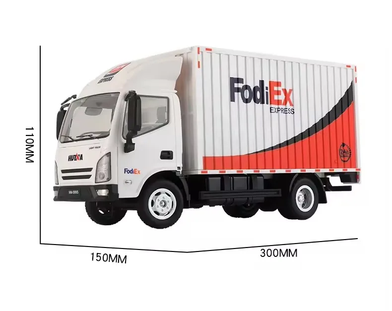 Caminhão de Controle Remoto Elétrico Simulação 1:18, 2.4G 12CH, Porta Abre, Iluminação LED, Som, Modelo de Caminhão RC