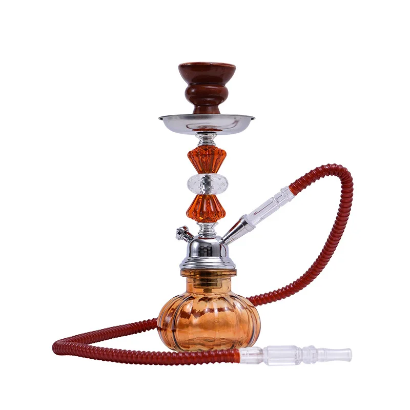 Shisha Arabic Water Pipe Hookah Smoking Set Single Tube Nargileh Cigarette Gun Pole Hookah Glass Pipe Pot Shisha