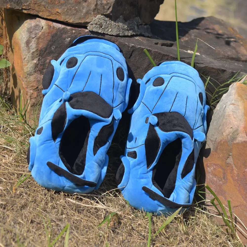 Simulation Sports Car Plush Home Floor Cotton Slippers For Men And Women Car Shape Indoor Slippers Plus Plush Warm Cotton Shoes
