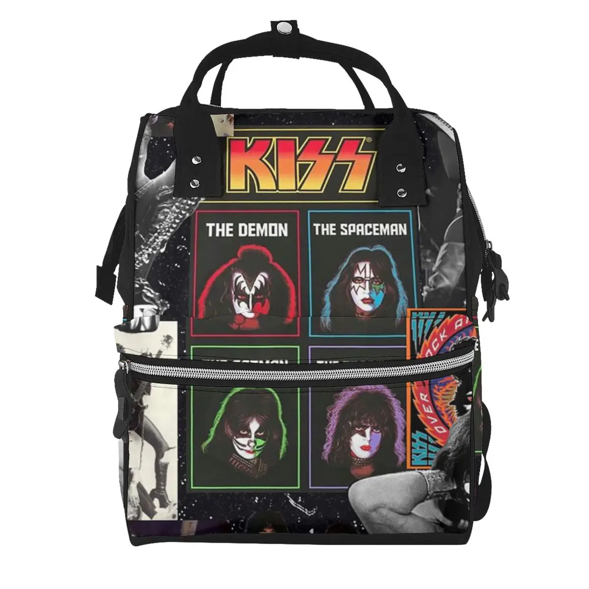 Heavy Metal Rock Music Band Kiss Student Backpack School Bag Hiking Travel Daypack for Men Women Bookbag Shoulder Bags