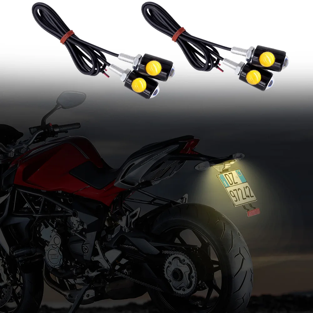 2PCS Motorcycle LED Eagle Eye Light Turn Signal Indicator Super Bright Led Motorbike Auto Rear Tail Brake Lamp Fog Driving Light