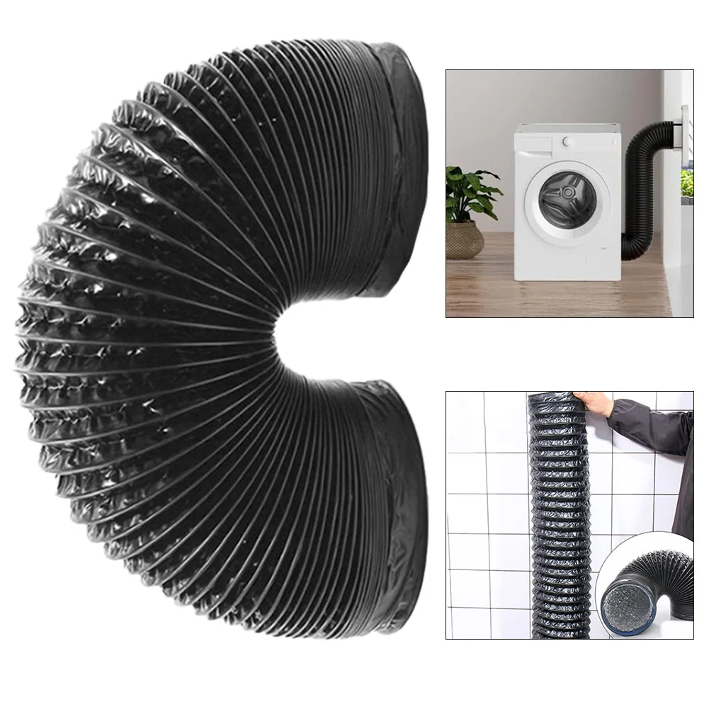 1Pcs 5m 150mm Flexible Air Ducting Hose For Dryer Ventilation Kitchen Bathroom Extractor Fan HVAC Cooling Tube
