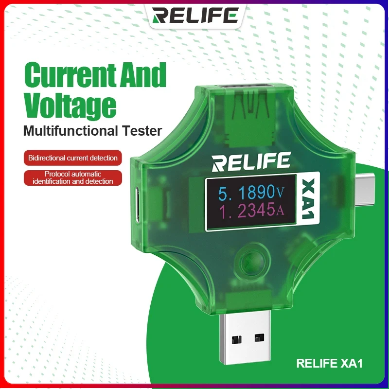 RELIFE XA1 Current and Voltage Multifunctional Detector Testing Various Electronic Products Display Multiple Parameters