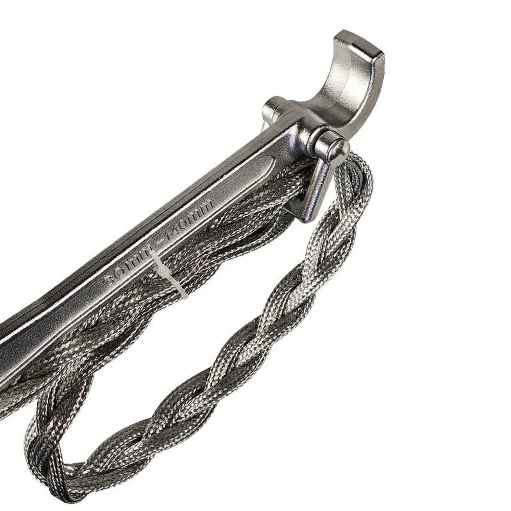 Filter Wrench With Woven Steel Wire Belt 12 Inch FOR BRAIDED Wire Wrench For Oil Diesel Filter Removal Anti Slip Tool