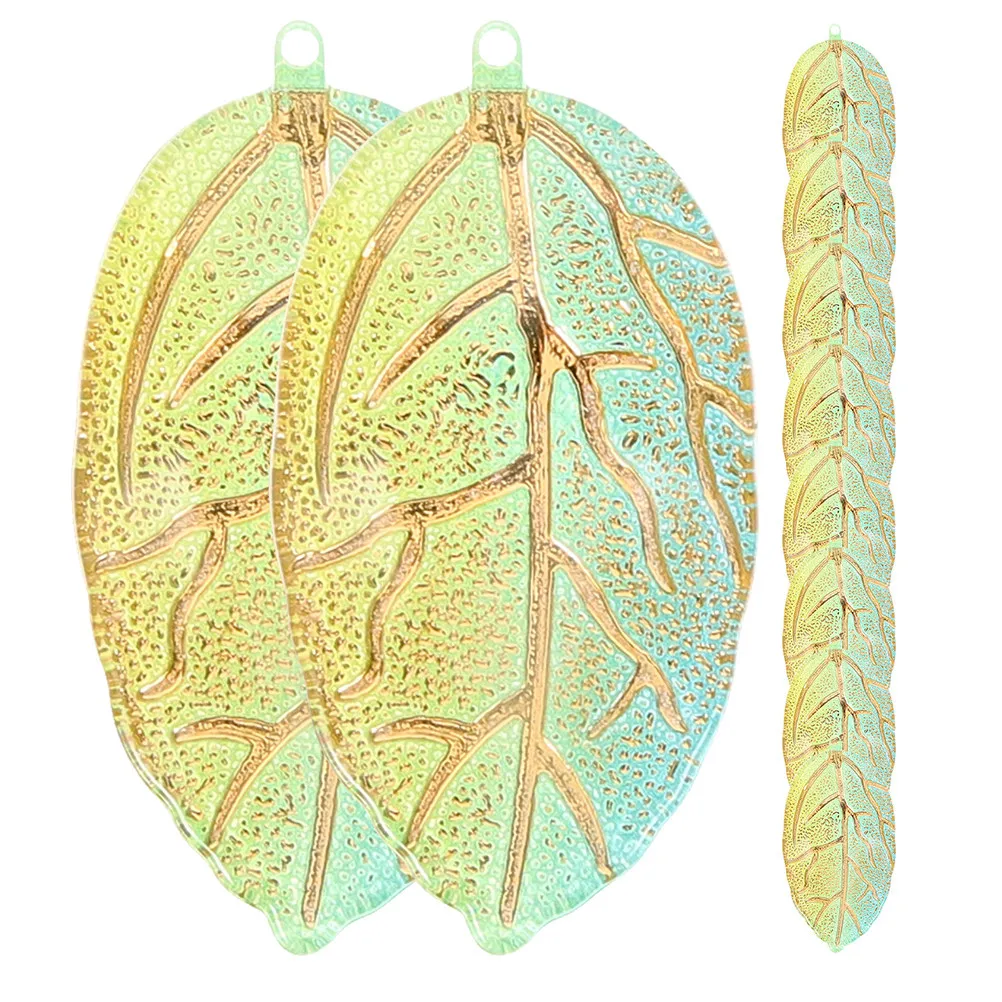 

10 шт. полых акриловых подвесок в форме листьев, зеленые кулоны для изготовления украшений, браслетов, ожерелий, серег, аксессуаров своими руками