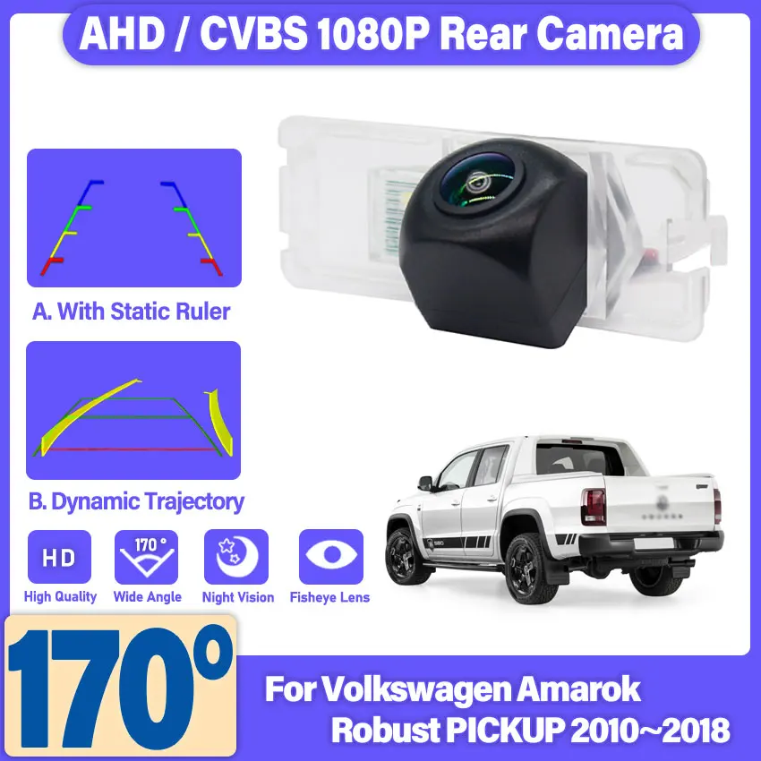 Rear View Camera For Volkswagen Amarok Robust PICKUP 2010~2018 Reverse Camera CCD Night Vision License Plate Camera Fisheye Lens