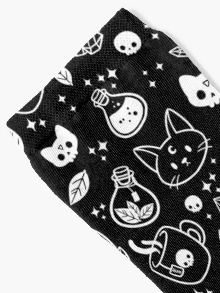 Herb Witch // Black and White | Nikury Socks custom sports moving stockings Socks Men Women's