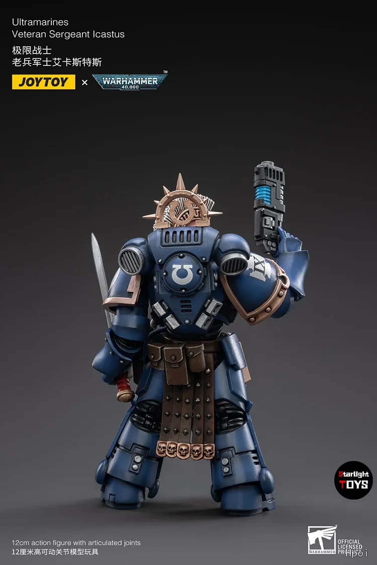 

【24 Hours Delivery】JOYTOY 1/18 Action Figure Warhammer 40K Ultramarines Veteran Sergeant Icastus Model Toy