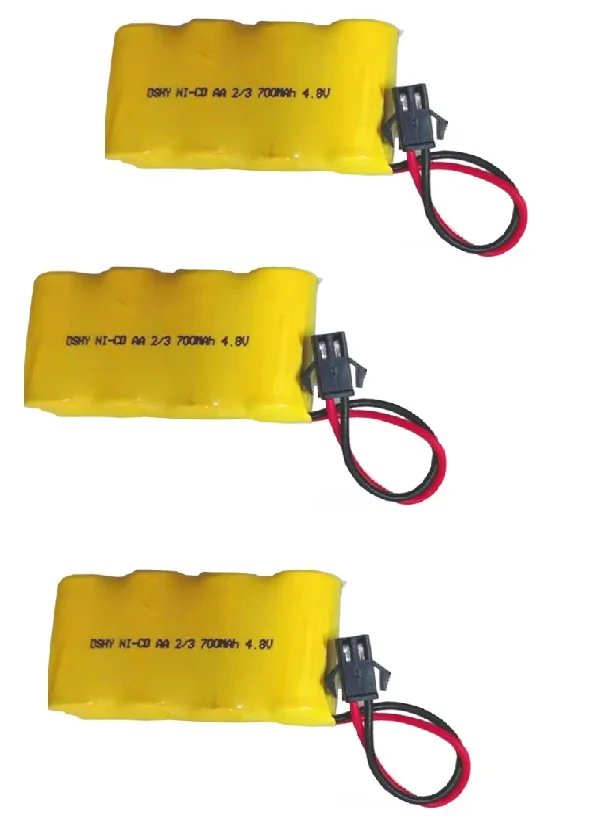 Batería recargable NI-CD de 4,8 V y 700mah para juguetes Rc, coches, tanques, robots, barcos, pistolas, accesorio, batería NI-CD de 4,8 V