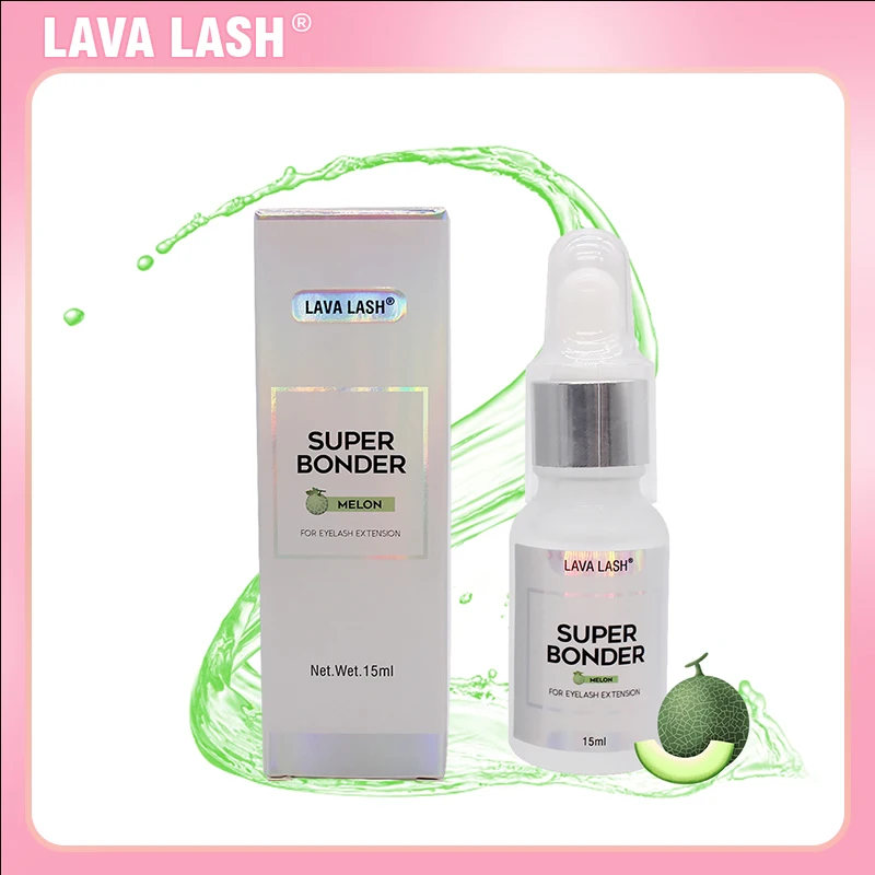1 Bottle 15ml Super Bonder Fixing Agent Eyelash Extension Banana Mango Melon Lash Glue Korea Beauty Shop Adhesive Booster Primer