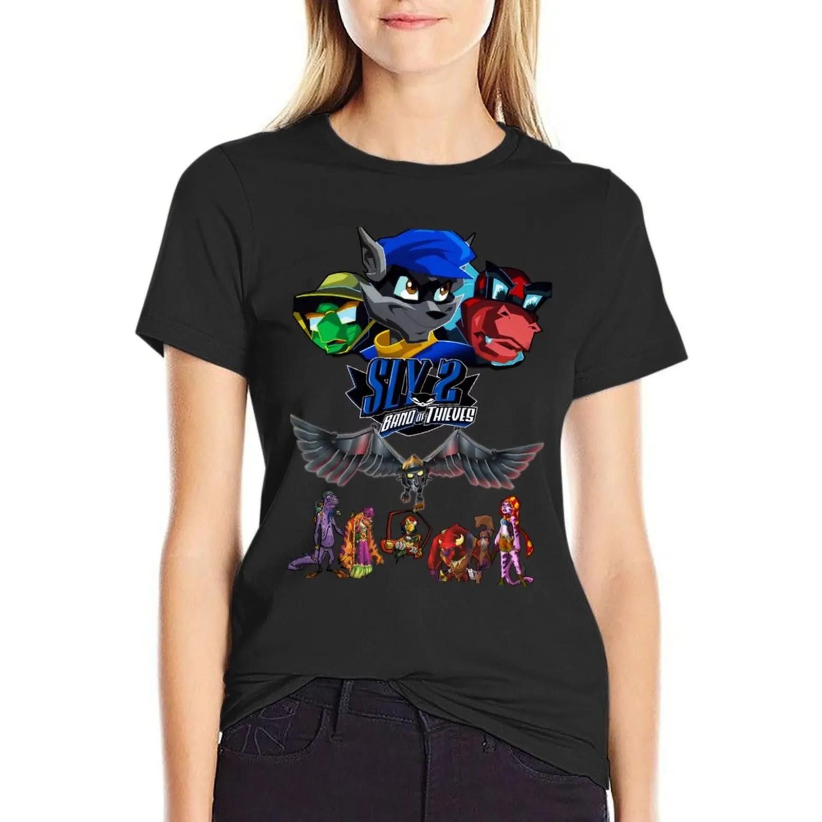 Sly 2 Band of Thieves Klaww Gang T-shirt oversized tops kawaii clothes clothes for Women