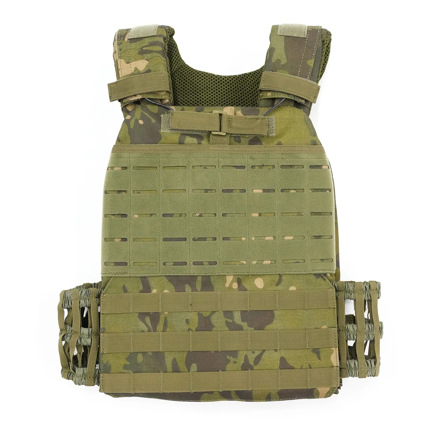 Adjustable Green Camo Tactical Weighted Vest  for Men & Women Versatile Wearable