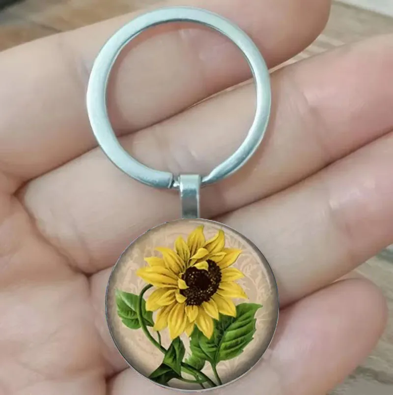 Подвеска-из-подсолнухового-стекла-для-мужчин-брелок-аксессуары-для-сумок-подарок-другу