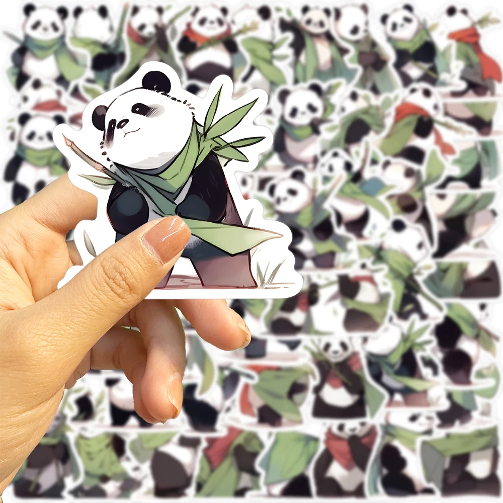 54pcs adesivi Panda cinesi per bottiglia d'acqua Laptop Skateboard Scrapbook bagagli decorazioni da parete giocattolo per bambini