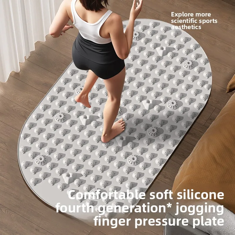 Soft Silicone Fingerprinting Board Jogging Foot Massage Pad Running Through Meridians Indoor Foot Stepping Toe Pressing Board