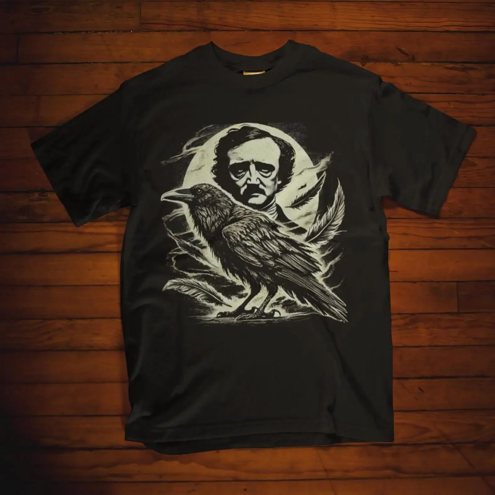 Edgar Allan Poe The Raven Gothic T Shirt Vintage Dark Academia Literary Book Lover Poetry for Bookish Fans vintage Washed
