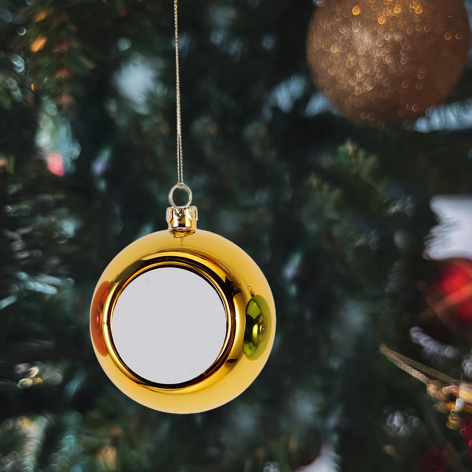 

4Pcs Sublimation Christmas Balls DIY Photo Ornaments Festive Tree Decorations Holiday Wedding Party Pendants Christmas Baubles