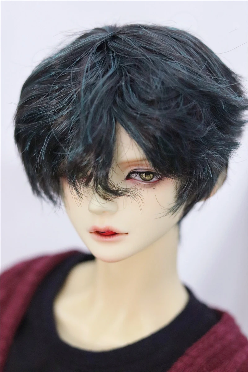 D04-P123 kinderen handgemaakte speelgoed 1/3 1/4 1/6 SSDF pop BJD/SD pop Bruin zwart licht gekruld pluizige zachte pruik 1 stks