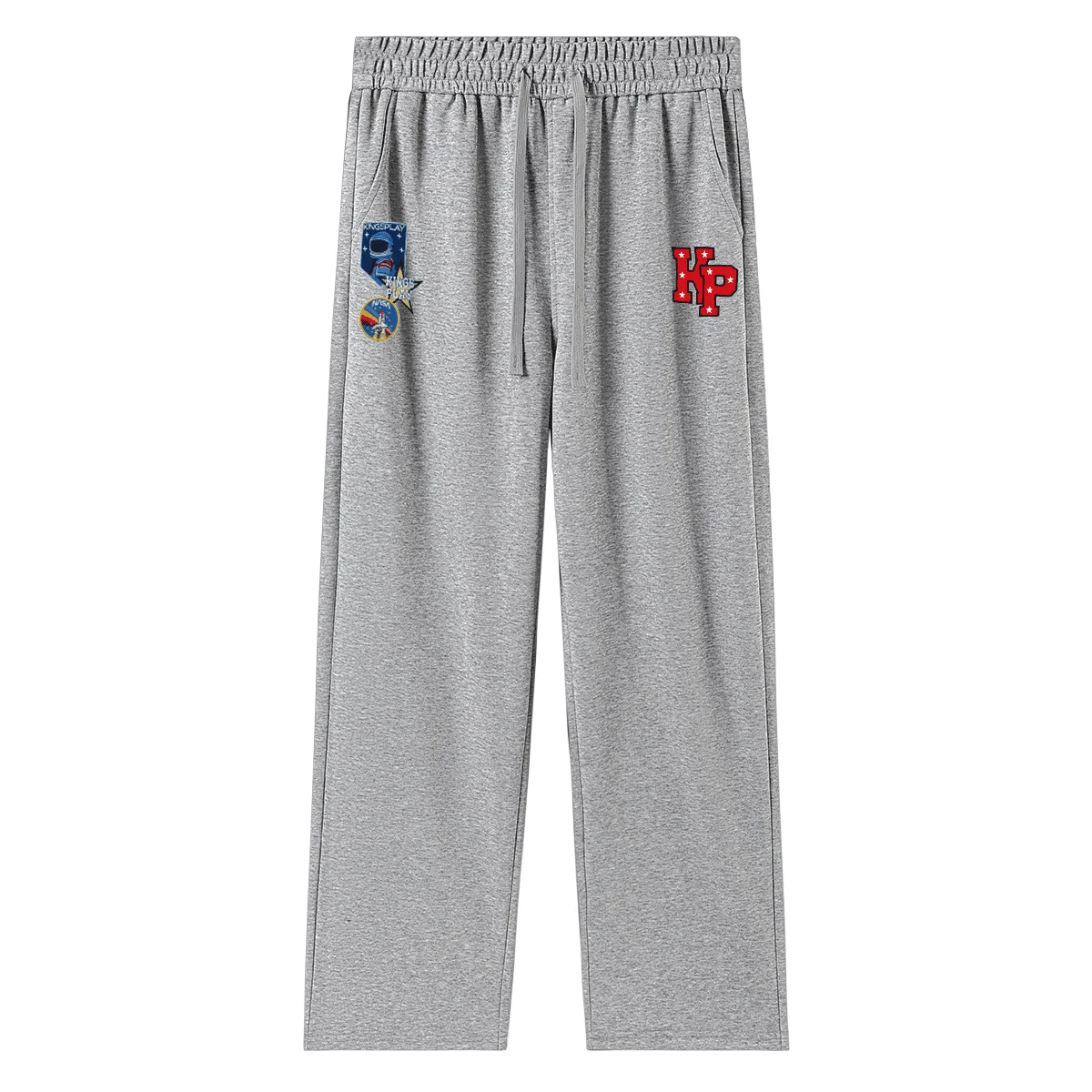 Y2K سراويل رياضية فضفاضة مستقيمة الساق للرجال، تصميم طباعة شخصية، سراويل غير رسمية على طراز الهيب هوب هاراجوكو، أزياء الشارع #2