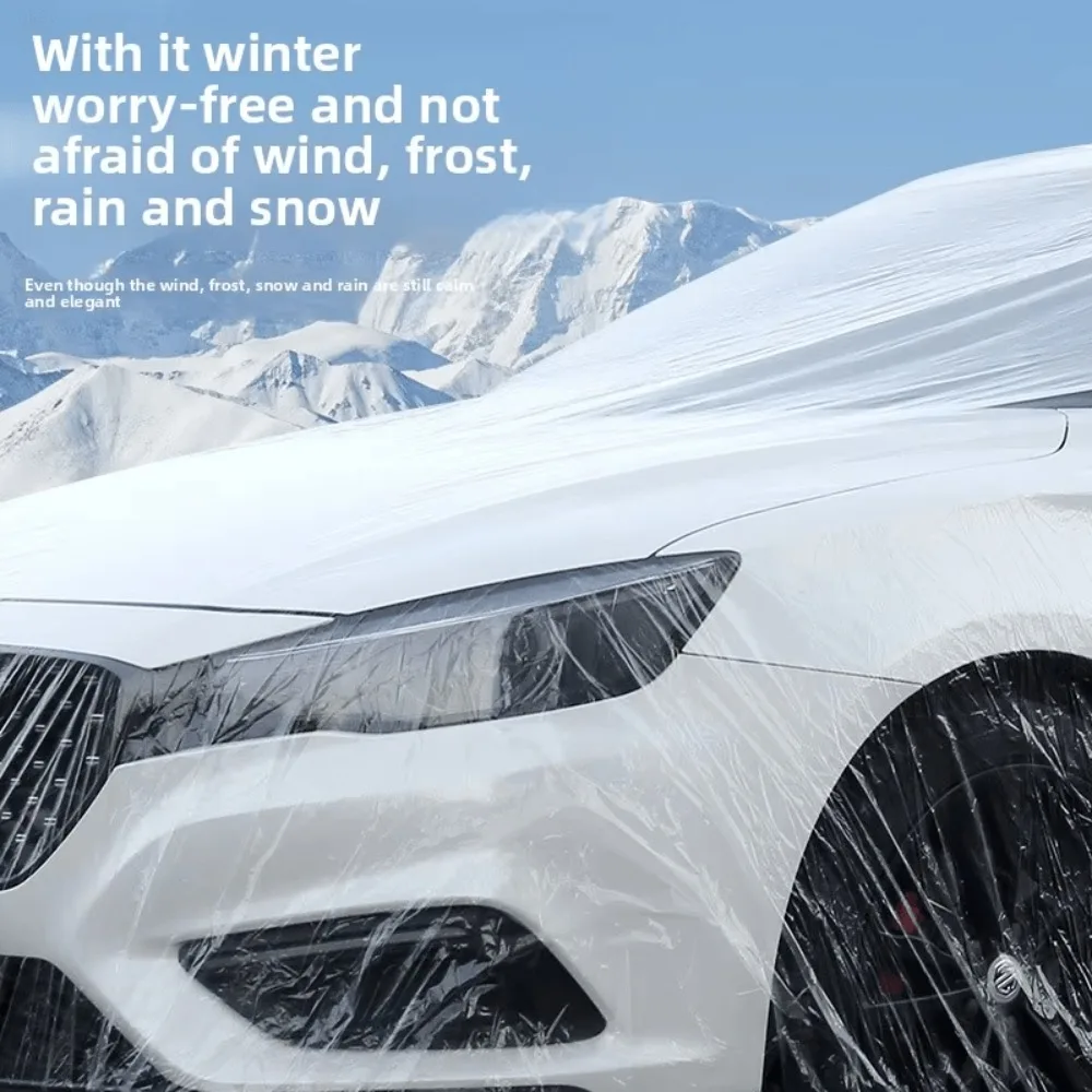 

Disposable Transparent Car Cover Invisible Auto Cover Summer Sun Shield