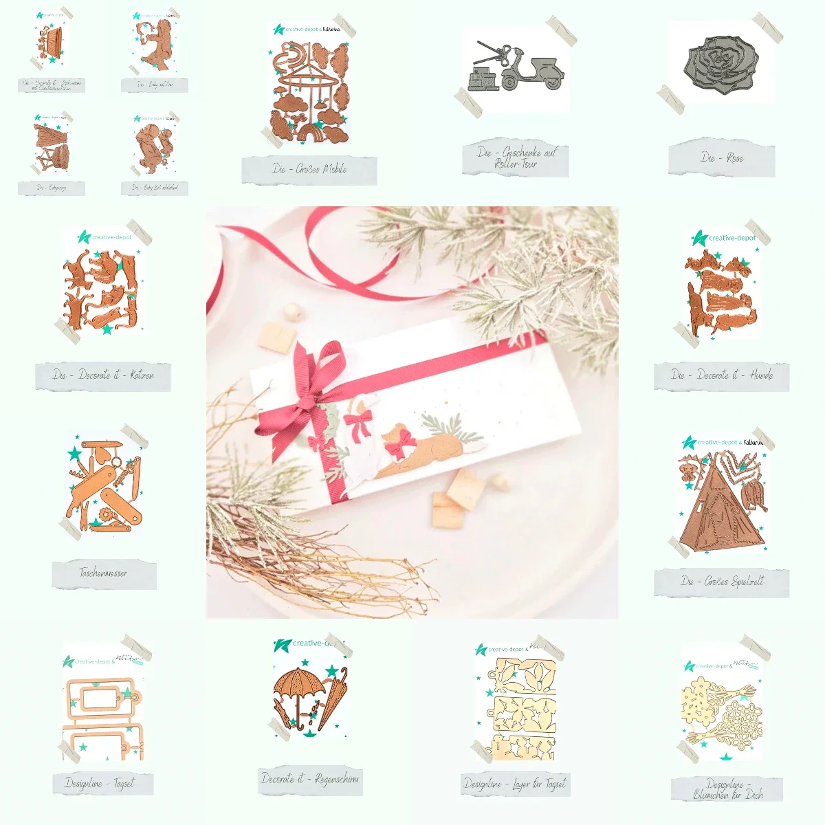 

Tent Elephant Wreath 2025 NEW Cutting Dies Scrapbook Diary Decoration Stencil Embossing Template DIY Greeting Card Handmade