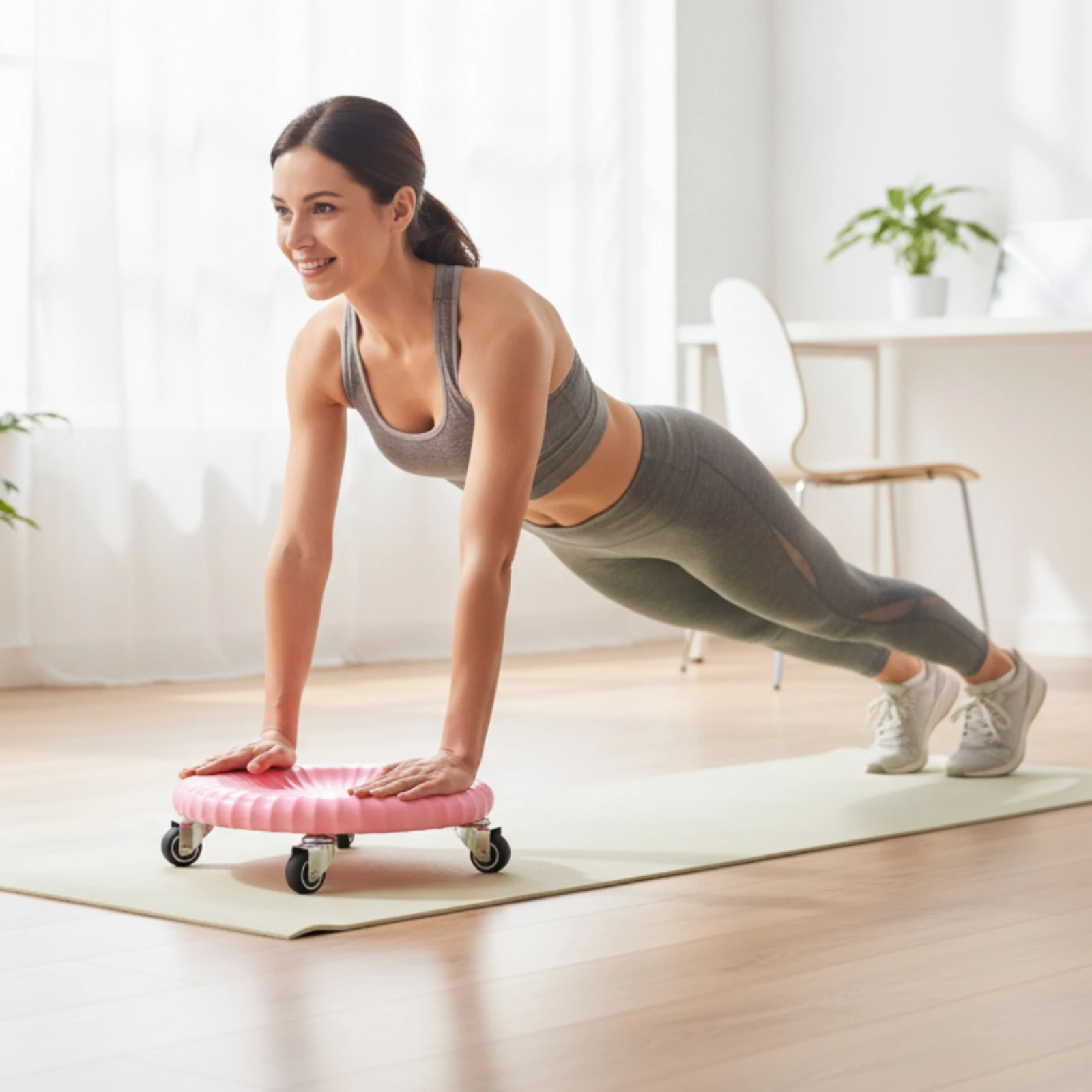 Abdominal Training Slider Multi-Directional Core Training Slider with Wheels Ab Workout Equipment Swivel Rotating