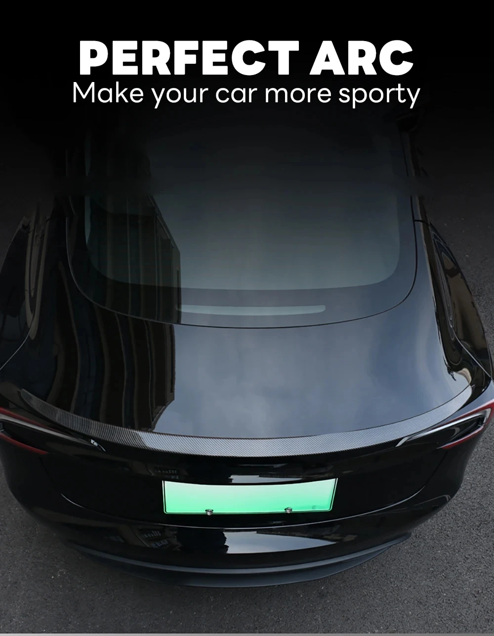 Rear Spoiler Wing Aileron for Tesla Model 3 2024 Highland OEM Performance Rear Trunk Lip Accessories (not for model 3 2017-2023)