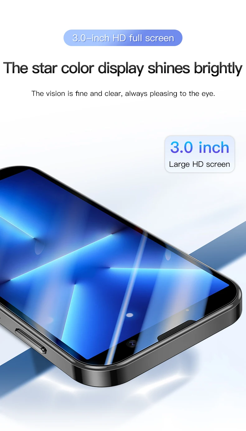 SOYES XS18 Pro 3G 3.0 Inch Mini Student Smartphone 2GB 16GB Android with Facial Recognition Dual SIM Standby Network Small Phone