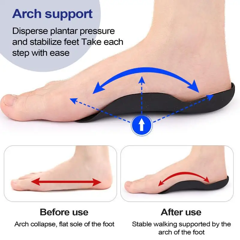 Magnetic Insoles For Shoes Arch Supports Inserts Shoe Pads Correction Comfort Relief Massage Support For Running Walking
