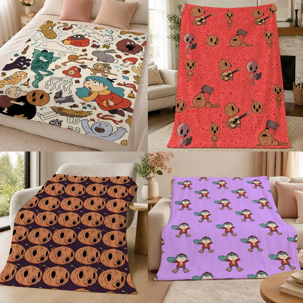 Cartoon H-Hilda British Fantasy Adventure Throw 320g Soft Flannel Fleece Throw Blanket Cover Sofa Bed Dorm Nap