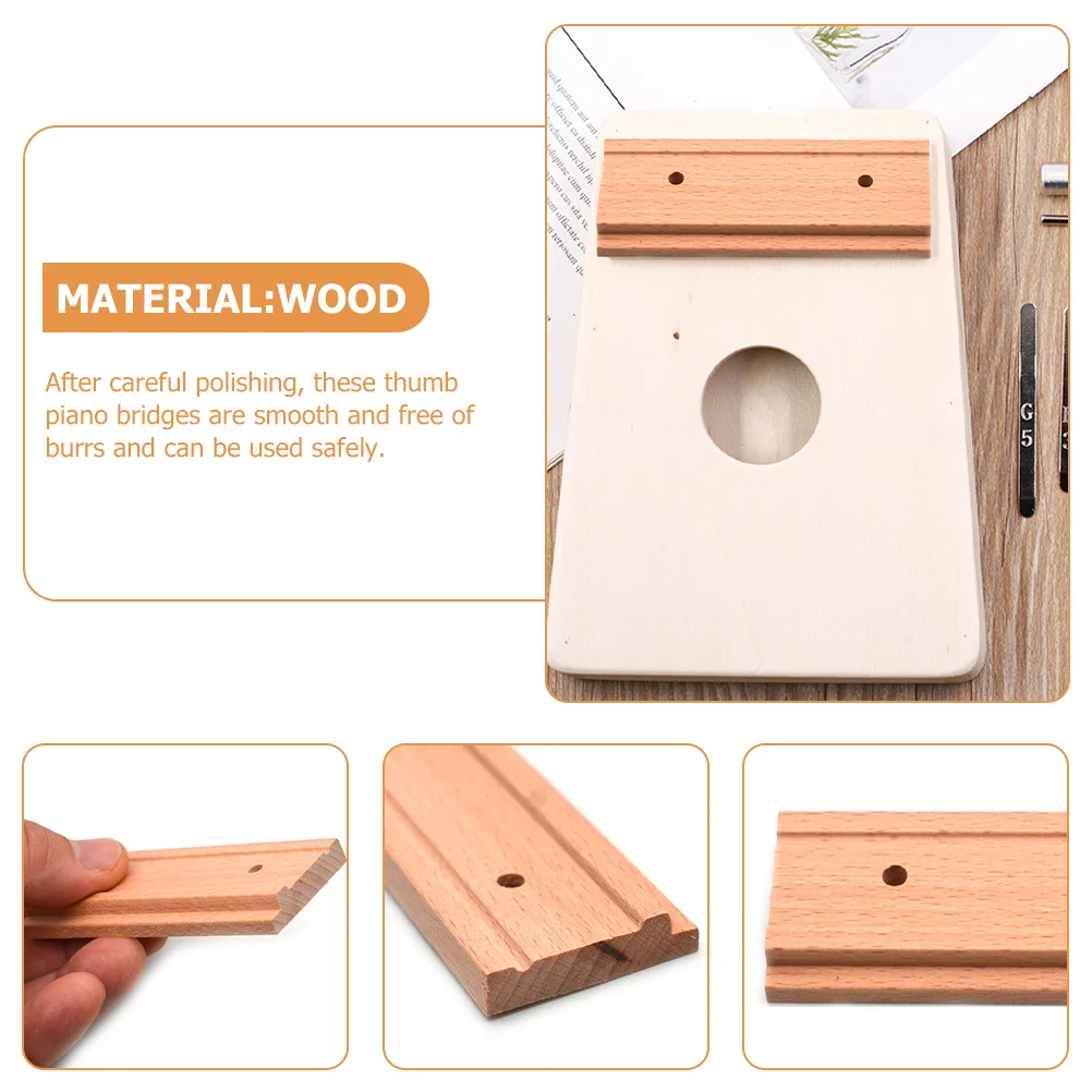 2 قطعة أداة جسر كاليمبا من الخشب الصلب جزء البيانو الإبهام DIY بديل احترافي #3