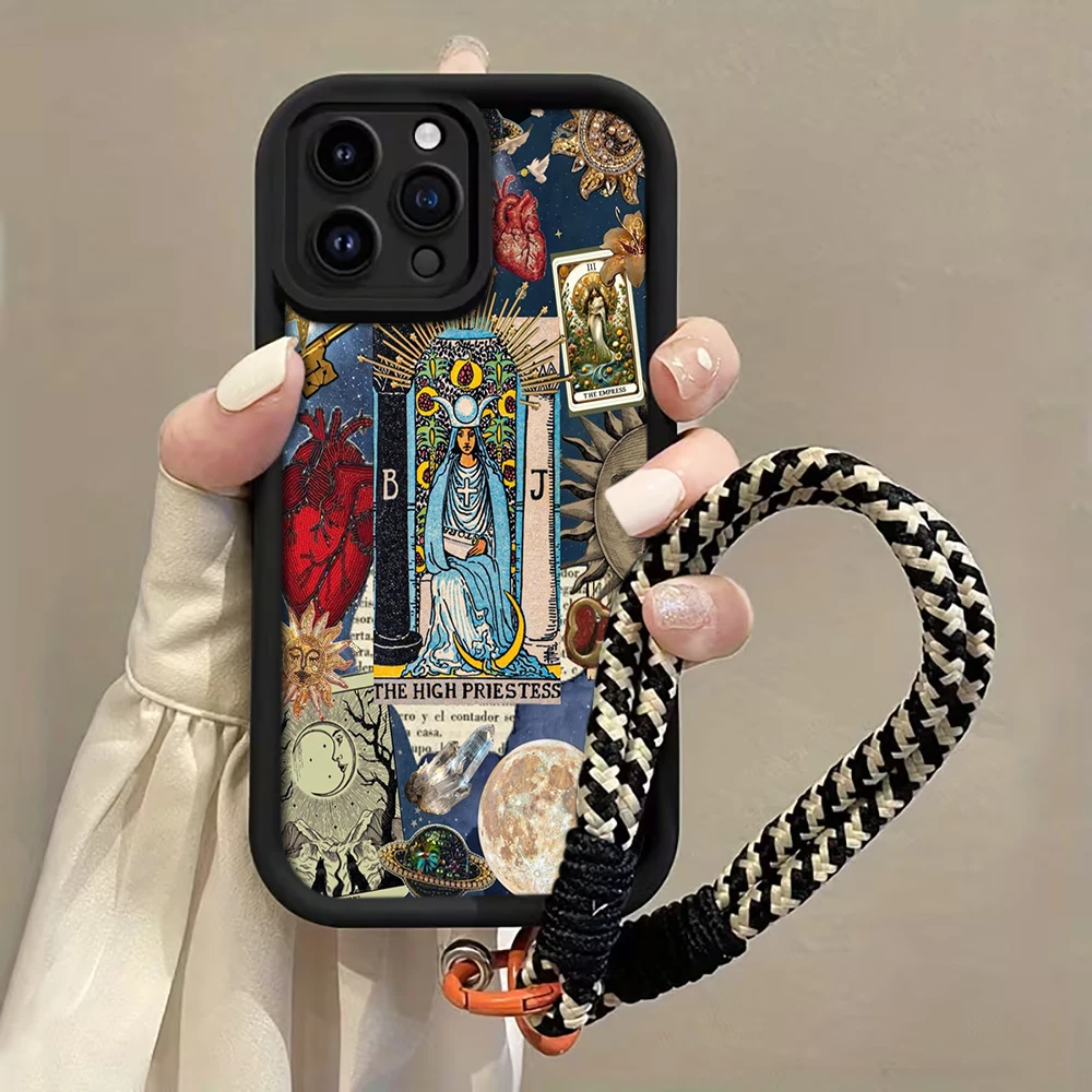 Die Priest Tarot Collage Strap Rope Handyhülle für Samsung Galaxy Note 20 Ultra S25 S26 Plus S24 S23 FE S23 S24 S25 Ultra Cover – Detail 3