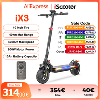 iScooter iX3 800W Powerful Electric Scooter 10inch Tubeless Off Road Tire Electric Kick Scooter 10Ah 40KM/H Scooter for Adults