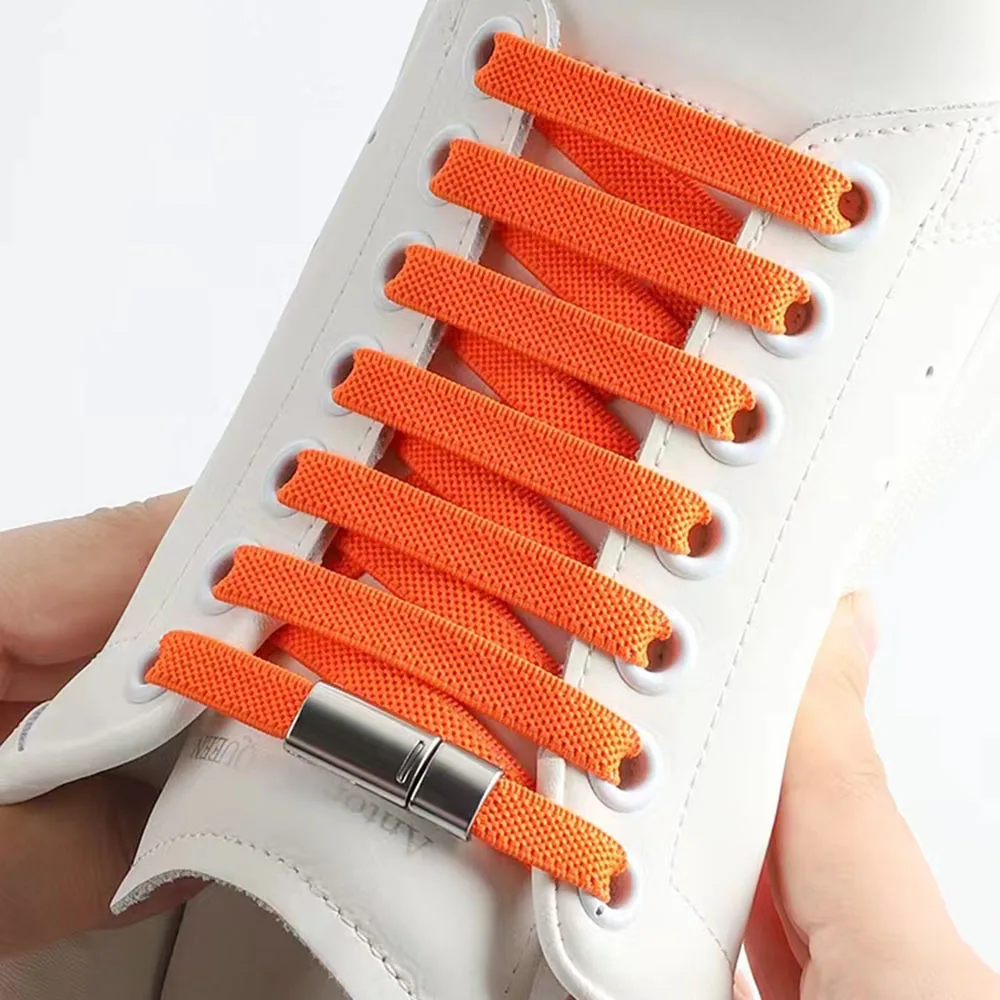 Magnetic Lock Shoe Laces Shoelaces Without Ties Elastic Laces Sneakers No Tie Laces Kids Adult Flat Shoelace Shoes Accessories