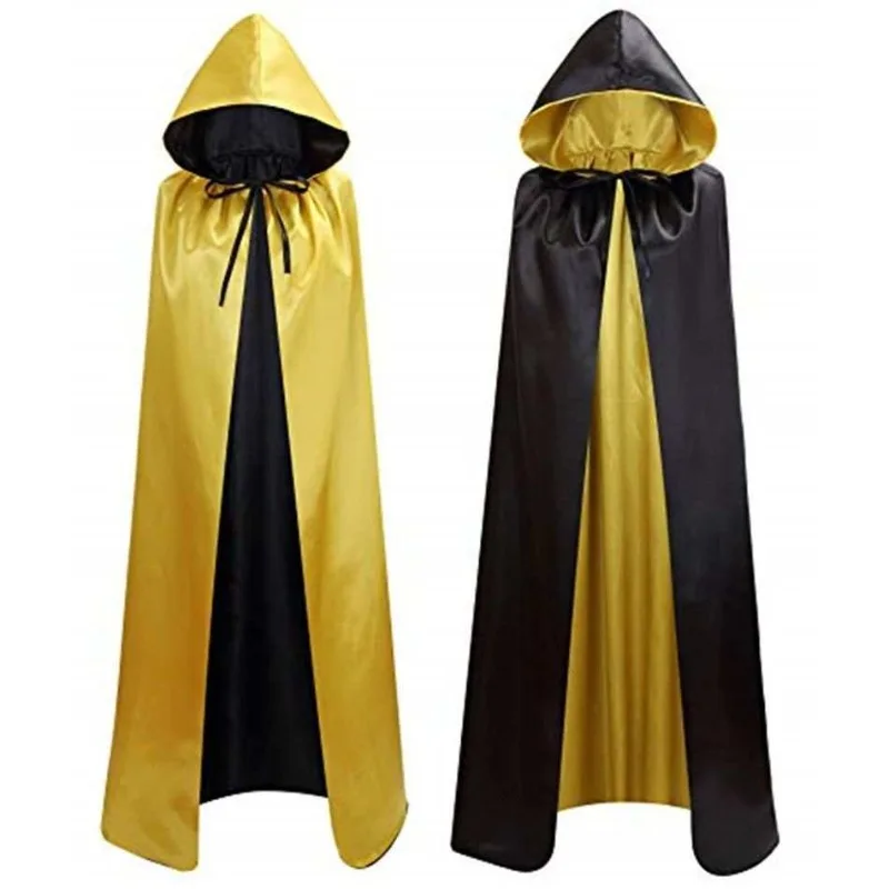 1pc European American Two Sided Reversible Cape Halloween Cosplay Cloak Anime Role Play Costume Party Shawl