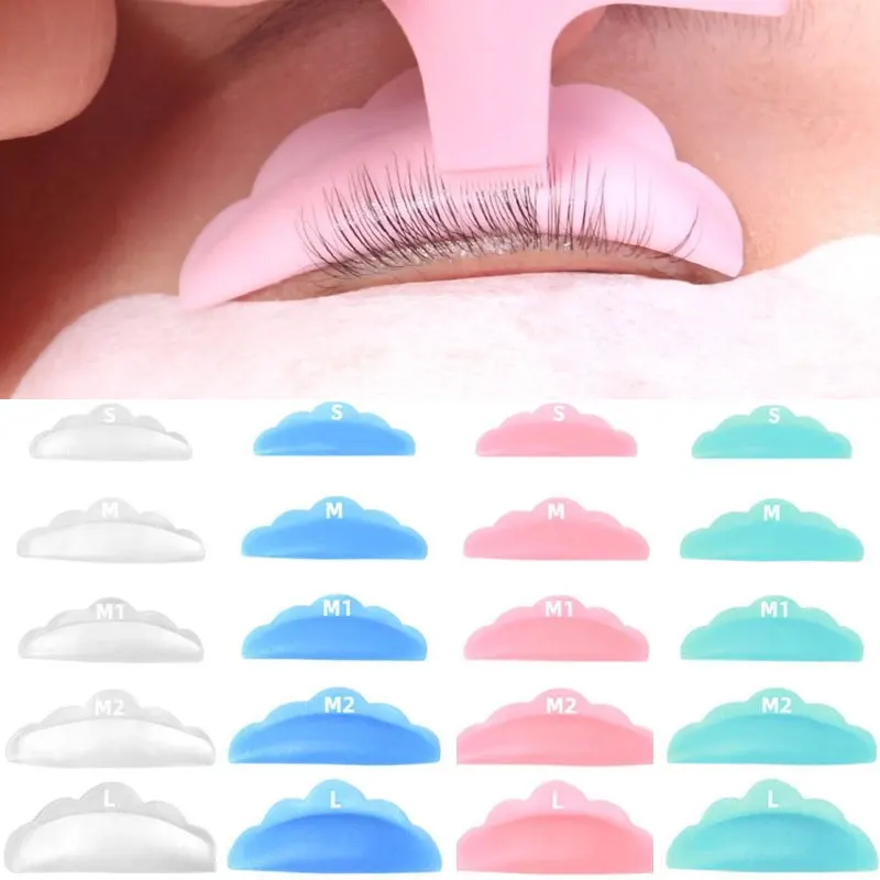 5 Pairs Eyelash Lifting Kit Silicone Lashes Perm Pad Eyelash Extension Lift Shield Rods 3D Lashes Curler Applicator Tools